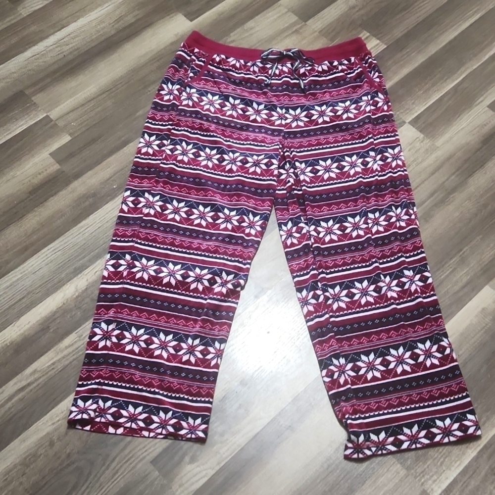 Nautica Fleece Pajama Bottoms Never Worn Size Large Pink Purple Navy Gift NWOT
